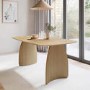 Oak Curved Leg Dining Table - Seats 4 - 6 - Leona