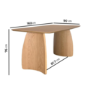 Oak Curved Leg Dining Table Set with 4 Cream Upholstered Dining Chairs - Seats 4 - Leona