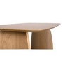 Oak Curved Leg Dining Table Set with 4 Cream Upholstered Dining Chairs - Seats 4 - Leona
