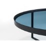 Small Round Black Smoked Glass Coffee Table - Loft - Julian Bowen