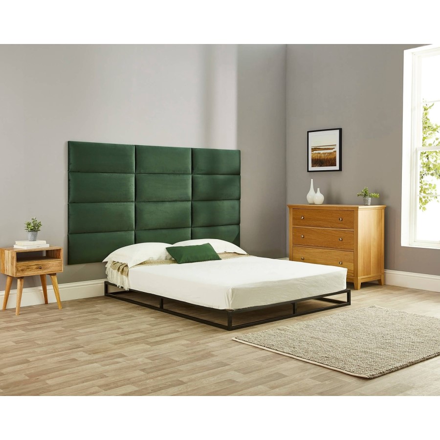 Black Metal Small Double Platform Loft Bed - Aspire