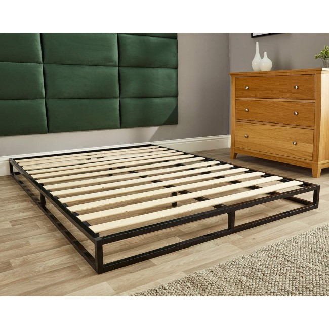 Black Metal Super King Size Platform Loft Bed - Aspire