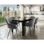 GRADE A2 - Grey Velvet Tub Chairs with Black Legs - Set of 2 - Logan