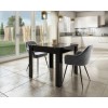 GRADE A2 - Set of 2 Grey Velvet Dining Tub Chairs with Black Legs - Logan
