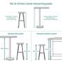 Grey Velvet Bar Stool with Back - 77cm - Logan