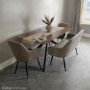 GRADE A2 - Set of 2 Beige Faux Leather Tub Dining Chairs - Logan