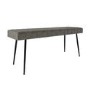 Large Dove Grey Faux Leather Dining Bench - Seats 2 - Logan