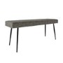 Large Dove Grey Faux Leather Dining Bench  -  120cm  -  Seats 2  -  Logan