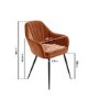 Refurbished Logan Pair of Terracotta Orange Dining Chairs with Black Legs