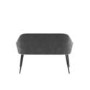 GRADE A1 - Grey Velvet High Back Dining Bench - Seats 2 - Logan