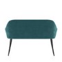 Teal Velvet  Dining Bench with Back - Seats 2 - Logan