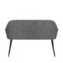 GRADE A1 - Grey Faux Leather High Back Dining Bench - Seats 2 - Logan