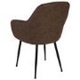 ONLY OPENED - Set of 2 Brown Faux Leather Tub Dining Chairs - Logan