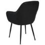 GRADE A1 - Set of 2 Black Faux Leather Tub Dining Chairs - Logan