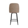 Set of 2 Beige Faux Leather Swivel Kitchen Stools - Logan