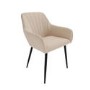 GRADE A2 - Set of 2 Beige Fabric Tub Dining Chairs - Logan