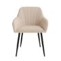 GRADE A2 - Set of 2 Beige Fabric Tub Dining Chairs - Logan