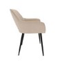GRADE A2 - Set of 2 Beige Fabric Tub Dining Chairs - Logan