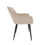 GRADE A2 - Set of 2 Beige Fabric Tub Dining Chairs - Logan