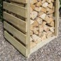 Rowlinson Narrow Wooden Outdoor Log Store - 156cm x 62cm 