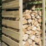 Rowlinson Narrow Wooden Outdoor Log Store - 156cm x 62cm 