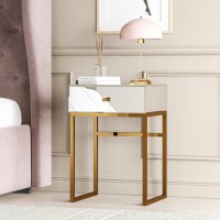 Mirrored Bedside Table with Drawer and Legs - Lola Mirrored Bedside Table with Drawer and Legs - Lola