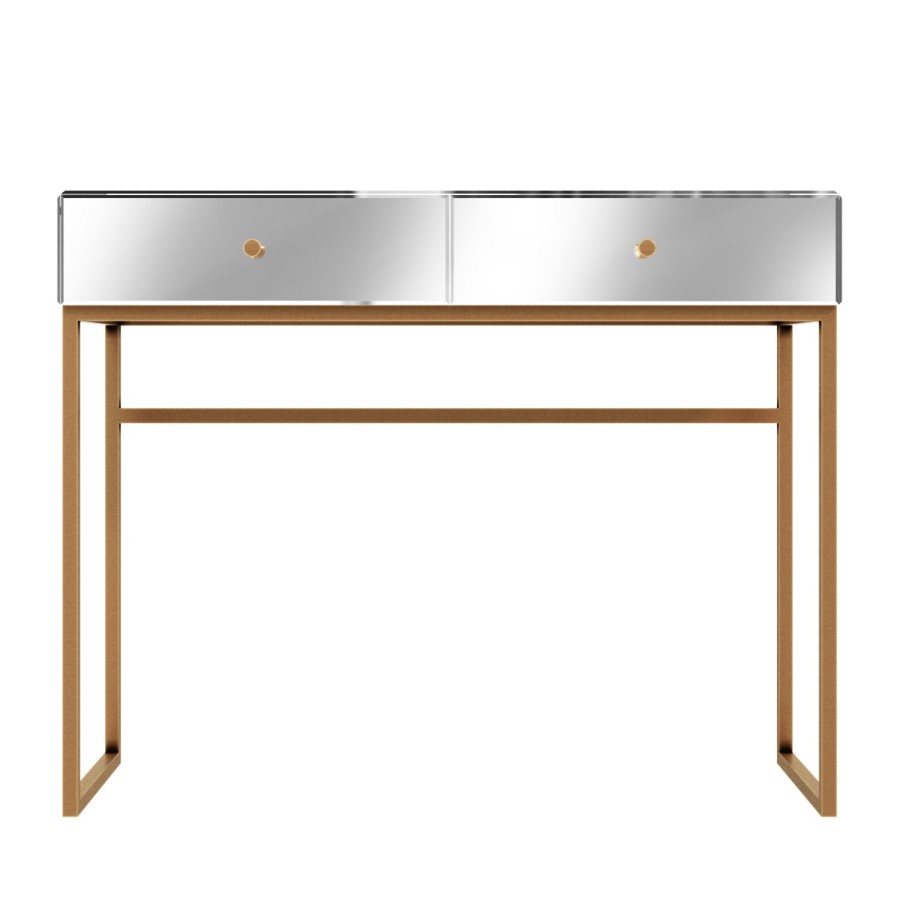 Mirrored Dressing Table with 2 Drawers - Lola