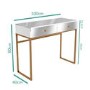 Mirrored Dressing Table with 2 Drawers - Lola