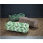 Green Leaf Print Velvet Ottoman Blanket Box - Lola - LPD