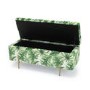 LPD Green Palm Print Ottoman Bench - Lola