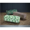 LPD Green Palm Print Ottoman Bench - Lola