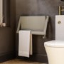 Beige Horizontal Panel Radiator with Towel Bar 320 x 600mm - Lomas