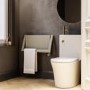 Beige Horizontal Panel Radiator with Towel Bar 320 x 600mm - Lomas