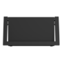 Black Horizontal Panel Radiator with Towel Bar 320 x 600mm - Lomas