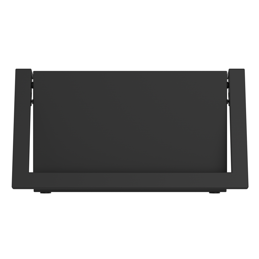 Black Horizontal Panel Radiator with Towel Bar 320 x 600mm - Lomas