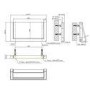 Black Horizontal Panel Radiator with Towel Bar 320 x 600mm - Lomas
