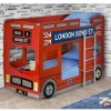 GRADE A2 - Julian Bowen London Bus Bunk Bed In Red 