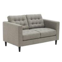 London Grey Fabric 2 Seater Sofa
