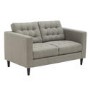 London Grey Fabric 2 Seater Sofa