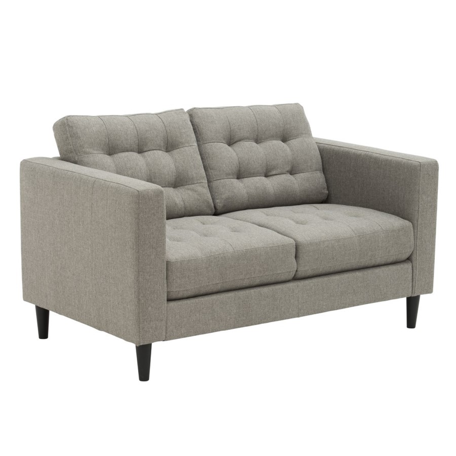 London Grey Fabric 2 Seater Sofa