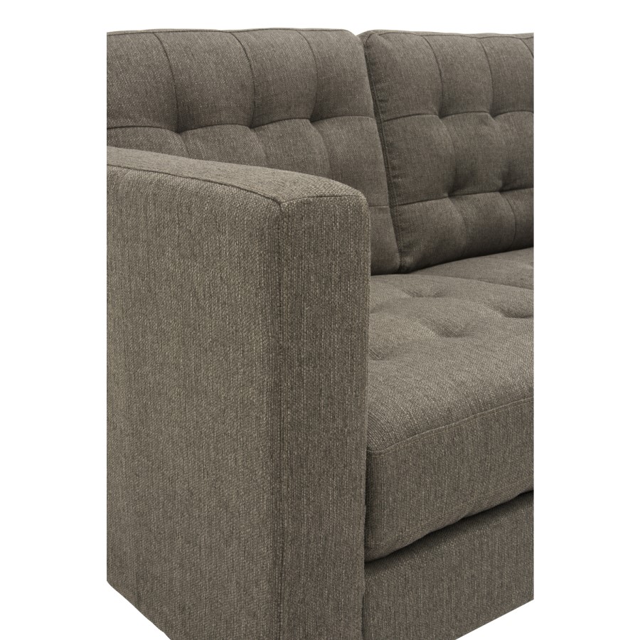 London Grey Fabric 2 Seater Sofa