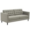 London Grey Fabric 3 Seater Sofa