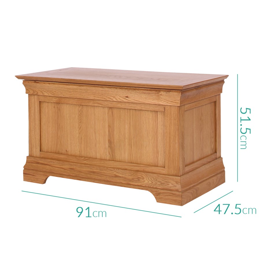 Loire Oak Farmhouse Blanket Box
