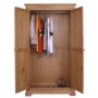 Loire Oak Farmhouse 2 Door Wardrobe 