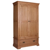 Loire Oak Farmhouse 2 Door 1 Drawer Wardrobe Loire Oak Farmhouse 2 Door 1 Drawer Wardrobe