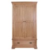 GRADE A1 - Loire Oak Wardrobe with Double Door &amp; 1 Drawer