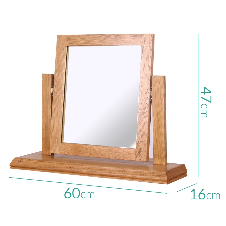 Loire Oak Farmhouse Dressing Table Mirror