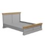 GRADE A3 - Loire Grey and Oak Kingsize Bed Frame