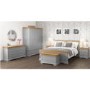 GRADE A2 - Loire Two Tone Kingsize Bed Frame in Grey and Oak