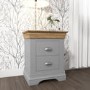 Loire Two Tone Pair of Bedside Tables in Grey and Oak